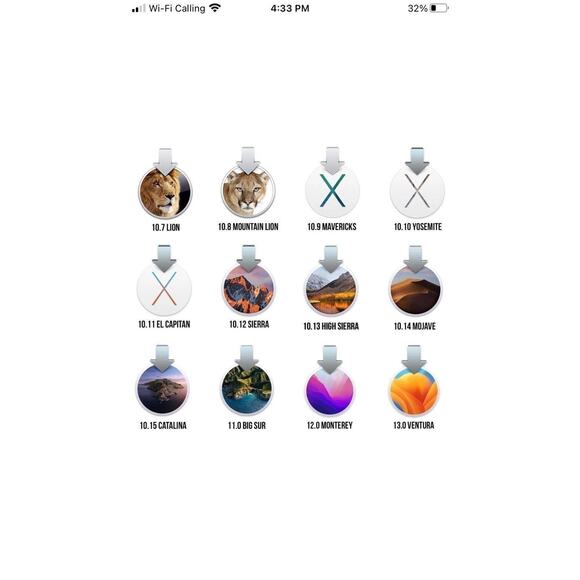 128GB USB-A 13-in-1 MacOS bootable installer, all 13 Apple Mac OS are included - Picture 5 of 8